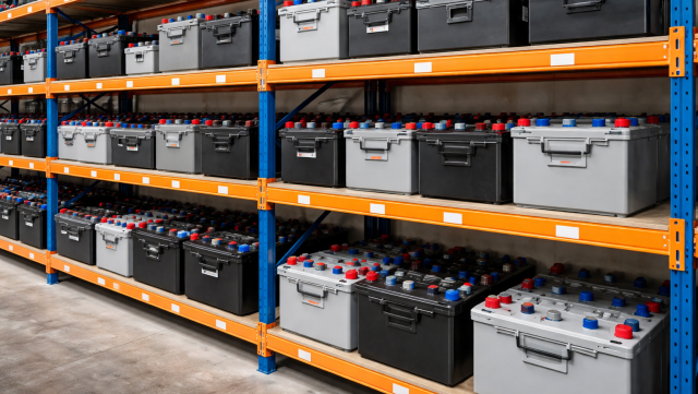 Regały na akumulatory samochodowe ciężarowe