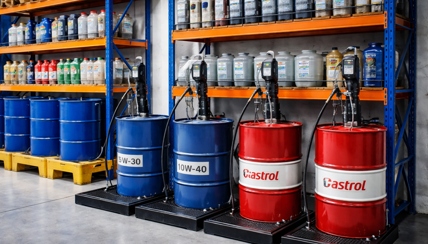 Systemy przechowywania na oleje silnikowe w magazynie