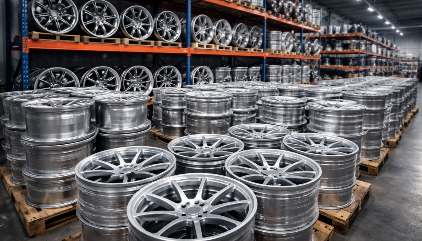 Przechowywanie felg magnezowych w magazynie