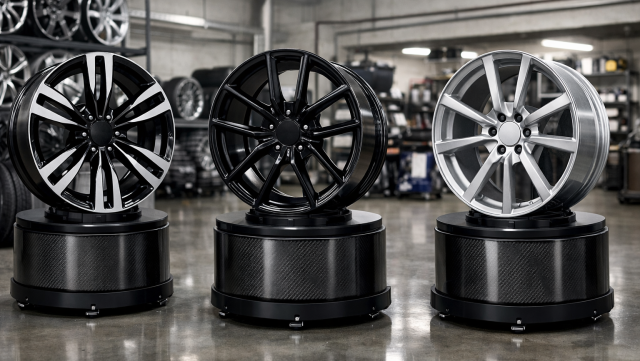 Ekspozytory obrotowe na felgi 20 cali producent