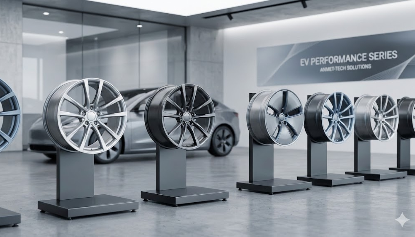 Ekspozytory na felgi do aut elektrycznych – jak nowoczesna ekspozycja wspiera sprzedaż w erze EV?