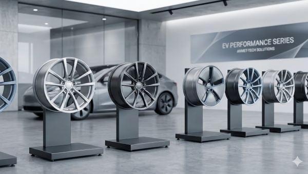 Ekspozytory na felgi do aut elektrycznych – jak nowoczesna ekspozycja wspiera sprzedaż w erze EV?